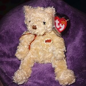 Ty Beanie Baby Babies Cracker Barrel Herschel Cream Plush Bear